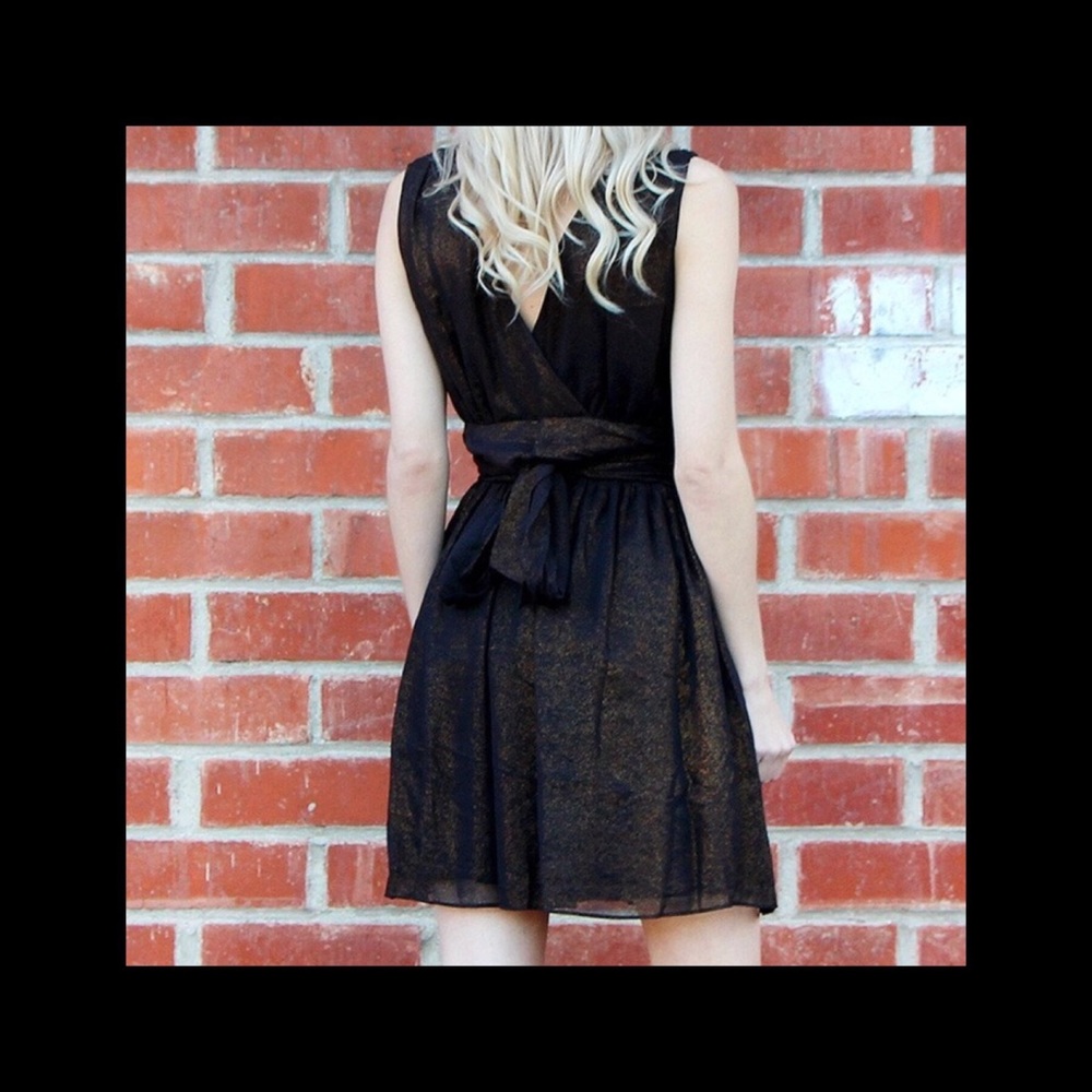 Black/Gold Shimmer Dress - Picture 2 of 4